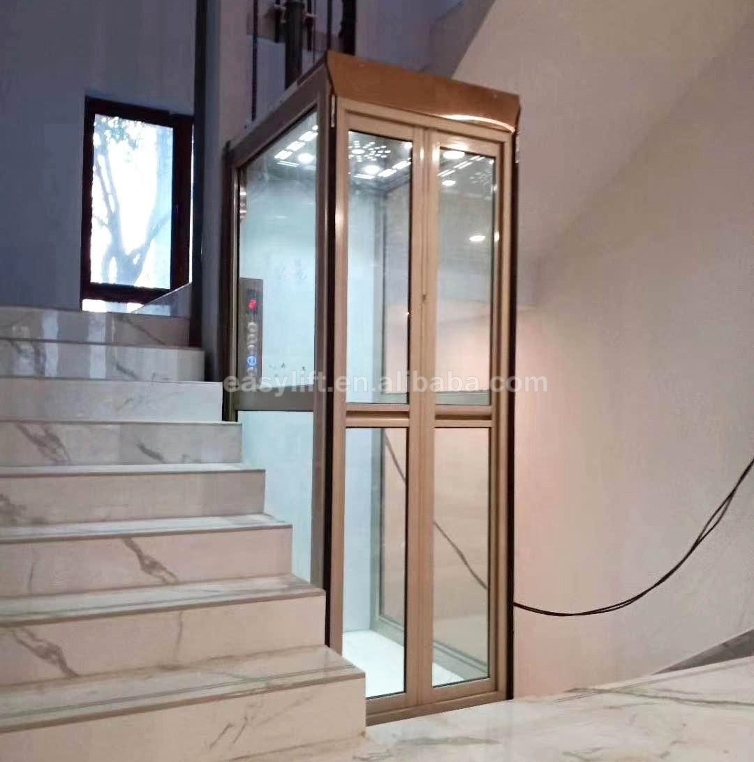 Hydraulic home elevator lift Small elevator for 2 person Villa elevator