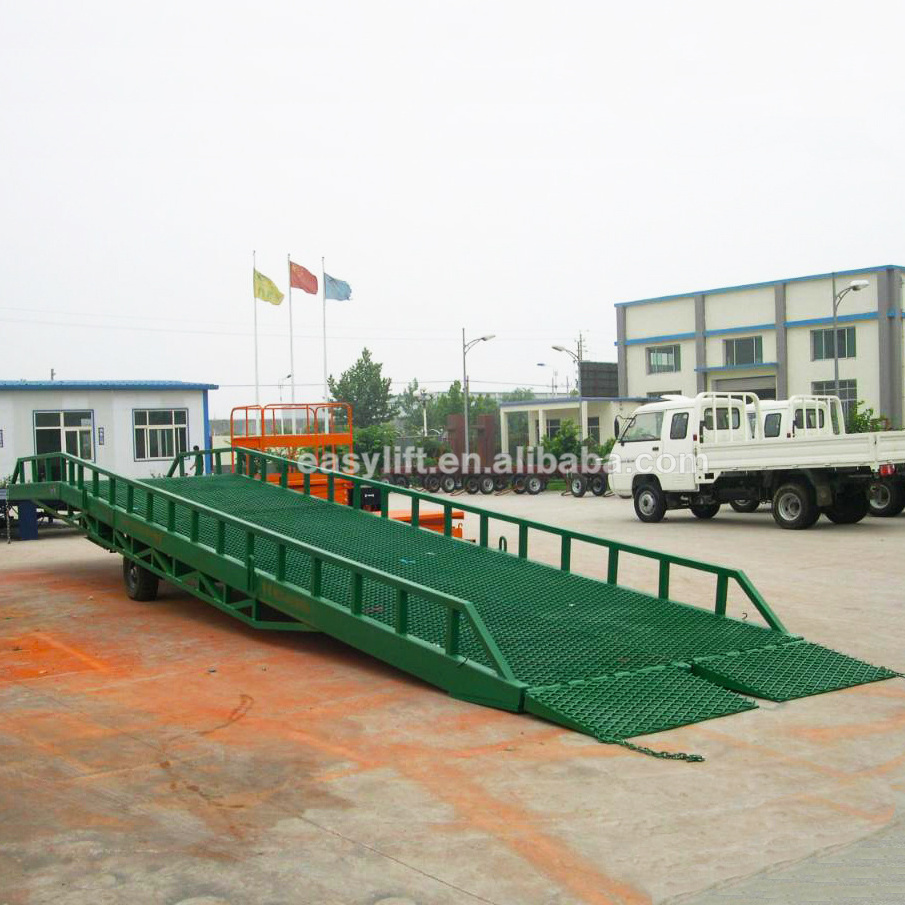 hydraulic container loading dock ramp for forklift mobile yard ramp