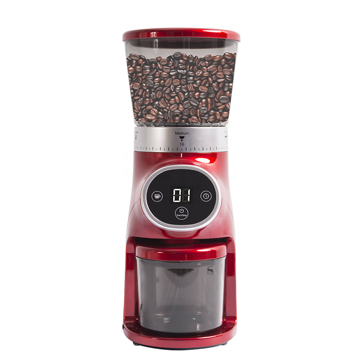 Small Grinding Coffee Grinder Burr 16 Adjustable Setting Espresso Coffee Burr Grinder