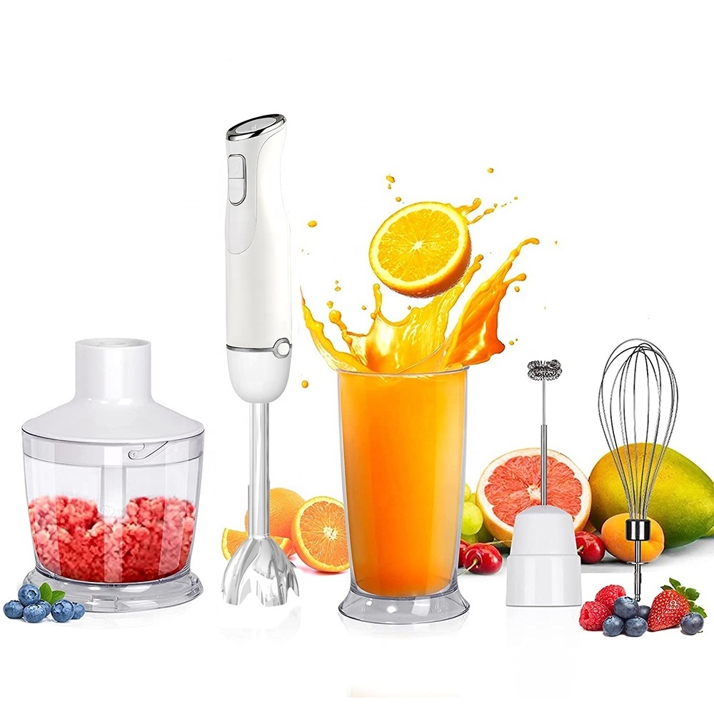 New Design manual blender hand vegetable chopper electric portable hand mini electric juicer blender stick mixer 4 in 1