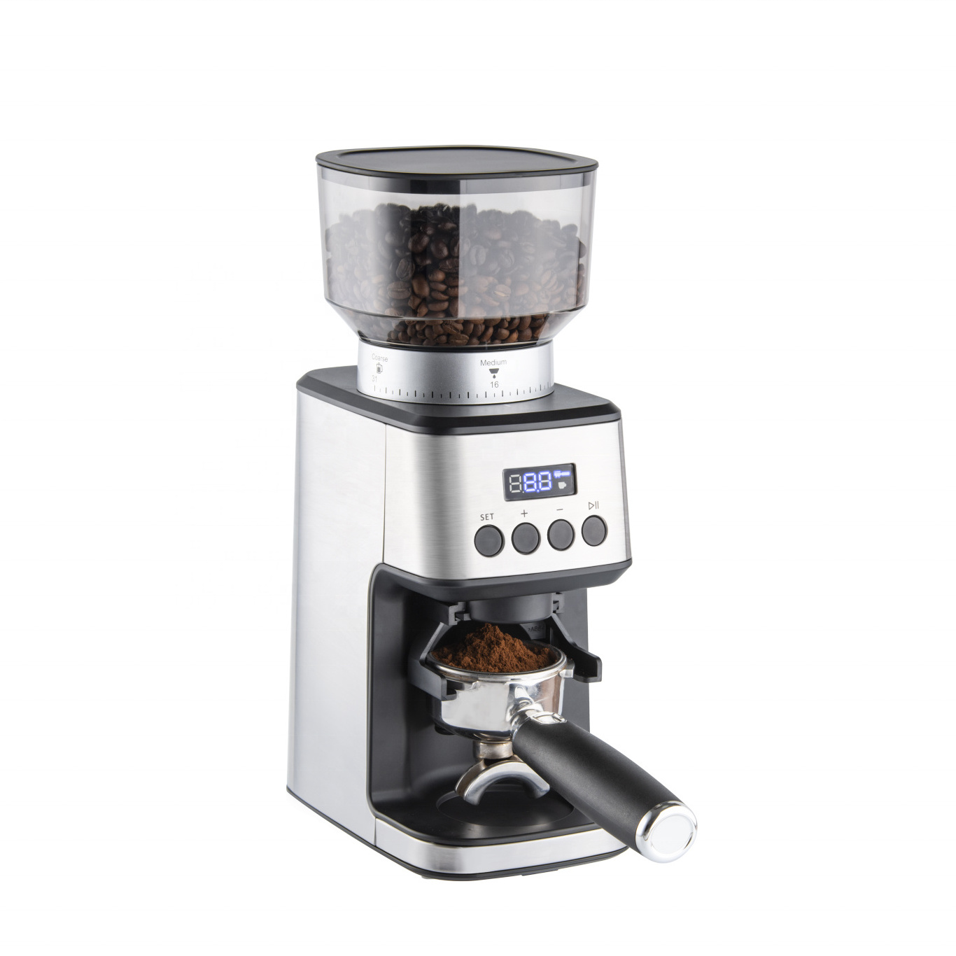 Electric coffee grinder for beans 31 settings coffee bean grinder home office use espresso grinder with conical burr