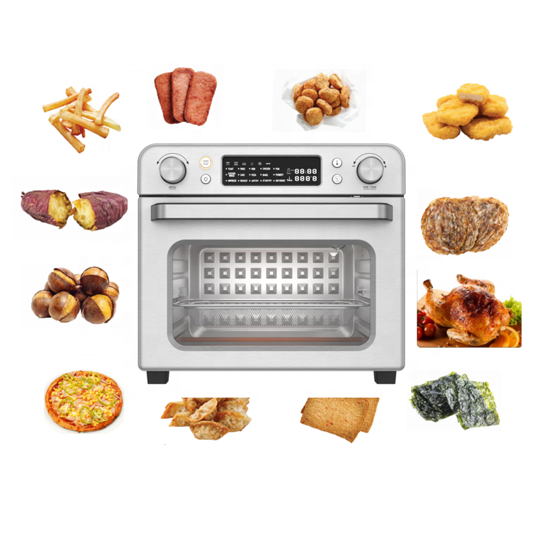 Large Capacity Potato Chips Steam Stainless Steel Air fryer Digital Electric Air Fryer oven CE