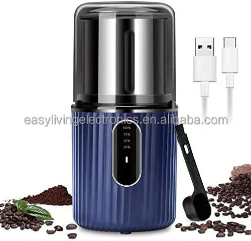 One Touch Start Auto Coffee Grinder for Coffee Beans and Spice Portable Battery Operated Coffee Grinder