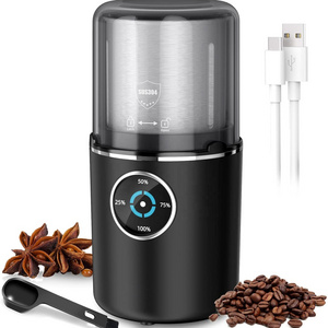 USB Chargeable coffee grinder Burr coffee grinder Portable electric coffee grinder 200W Battery charge