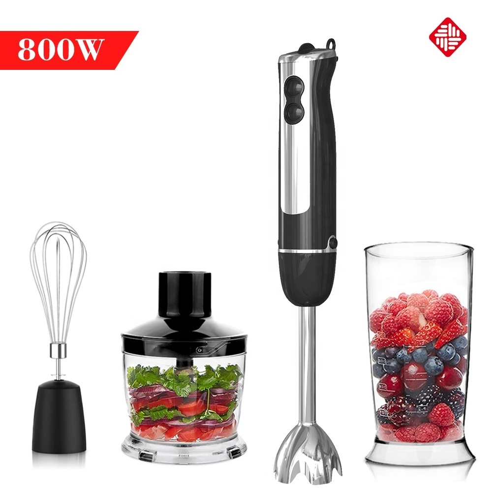 New 2023 800W innovative electrical Plastic hand blender with 600ml beaker