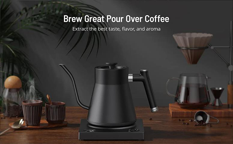 Factory Supply Kitchen Appliances 1L Coffee Tea Water Digital Gooseneck Smart Coffee Kettle Electric Kettles For Home