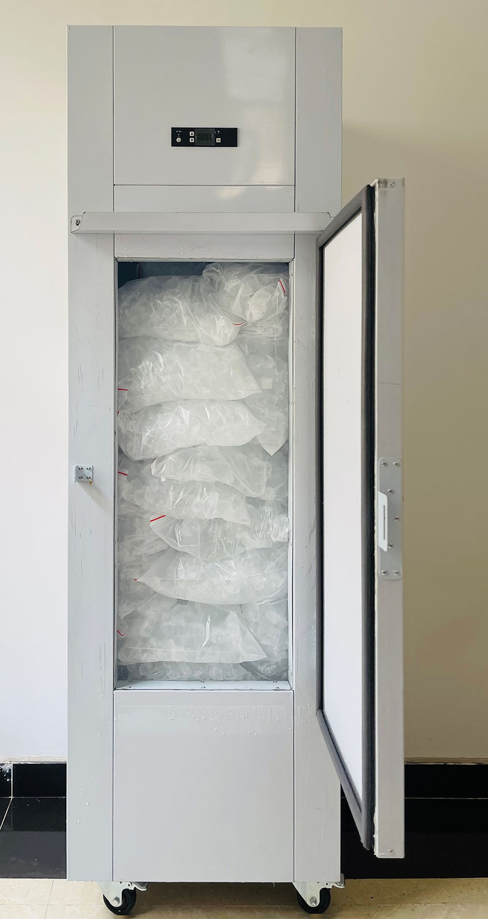 China Manufacture Solid Door Ice Box Freezer Used Ice Merchandiser