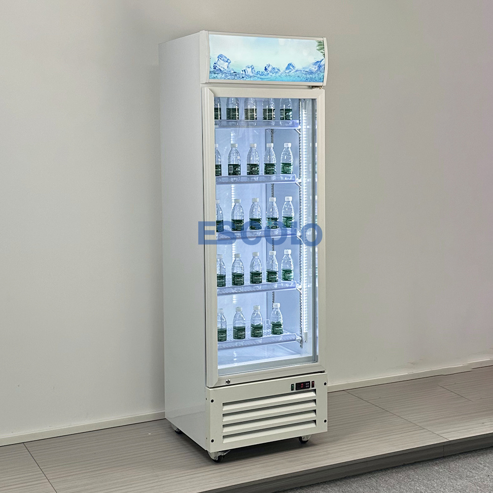 New Arrival Upright Refrigerator Showcase Over-sized Robust Compressor Drink Beverage Fridge With Lock