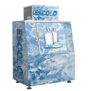 Outdoor Big Capacity Vertical Refrigerated Bin Lockable Ice Bagged Freezer