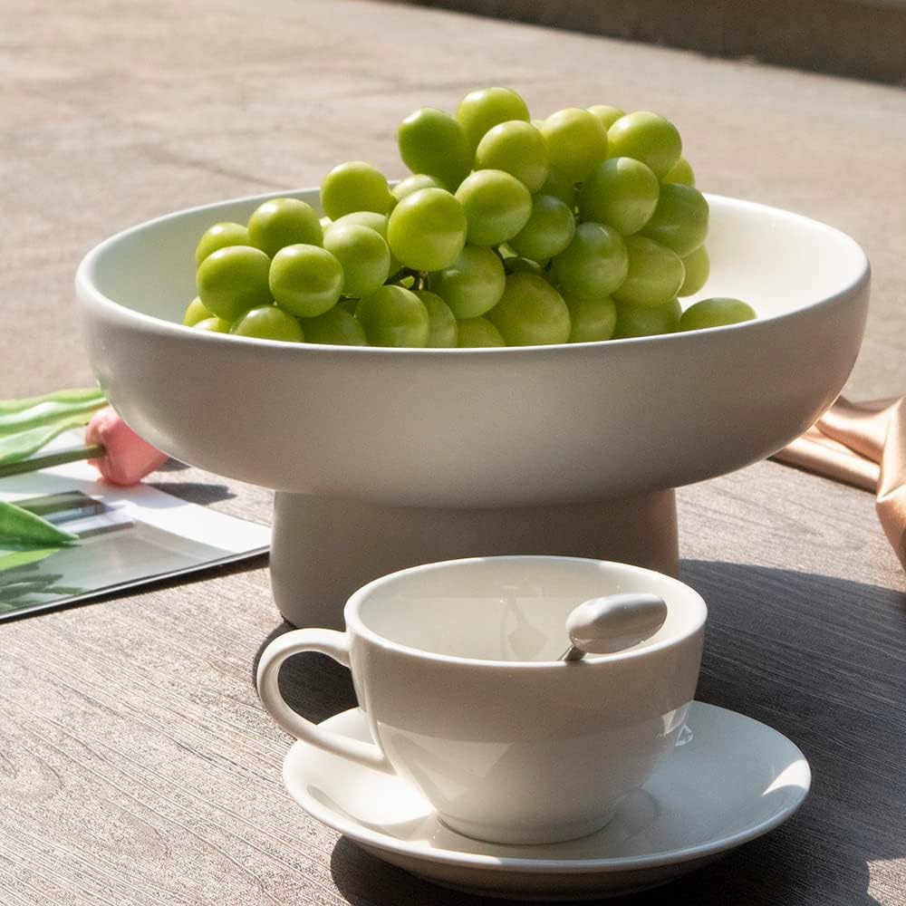 Modern Concrete Bowl Fruit Plate Centerpiece Decorative Grey Bowl White Concrete Bowl