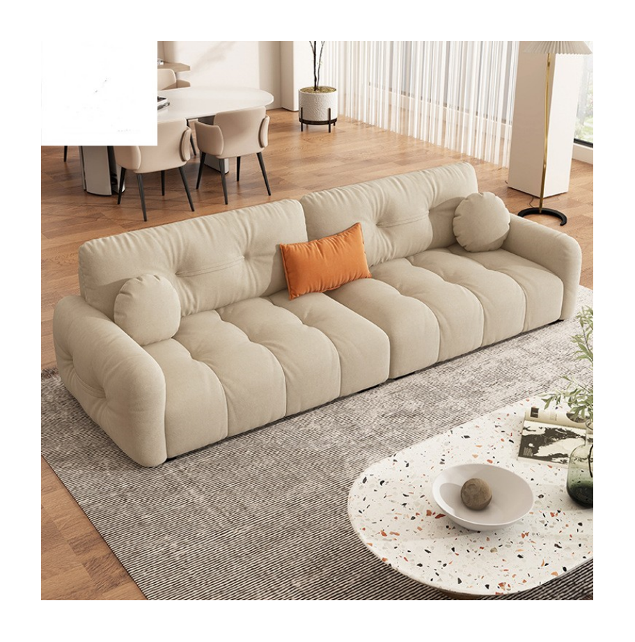 French wohnzimmer beige living room sofa set comfortable white sectional modular designer cloud couch nordic sofa