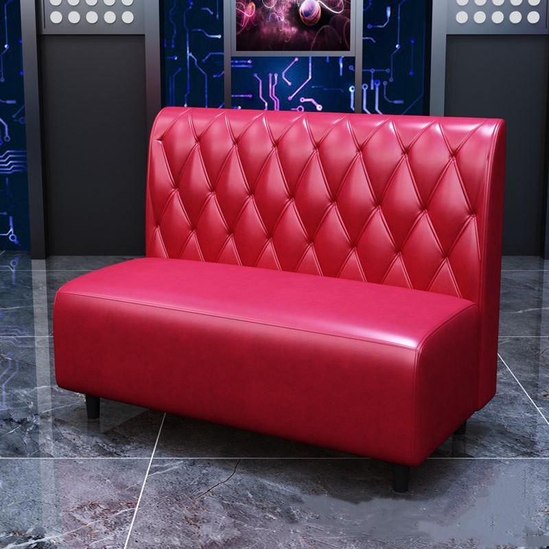 Modern Restaurant Used Leather Chesterfield Booth Retro High Back Button Tufted Sofa Cafe Bench Seating Sets