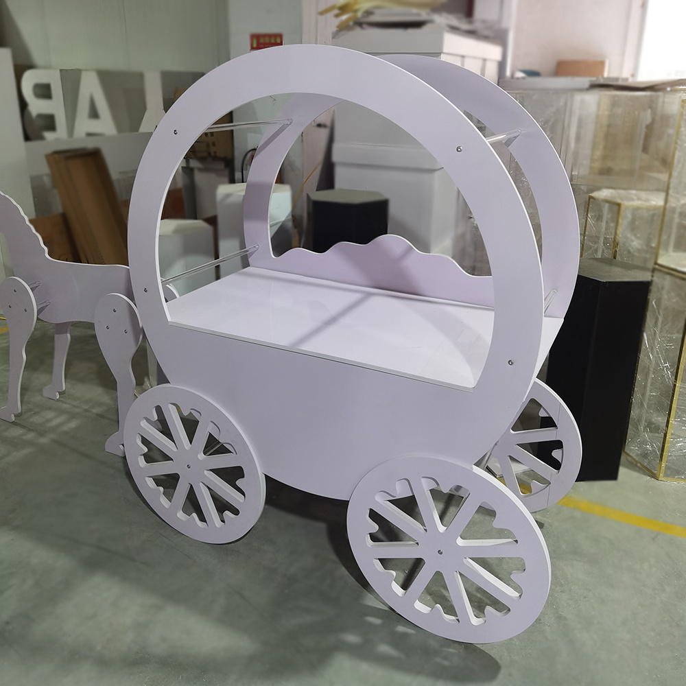 Newest Creative Design High Quality PVC Customized Baby Shower Candy Cart For Wedding Supplier