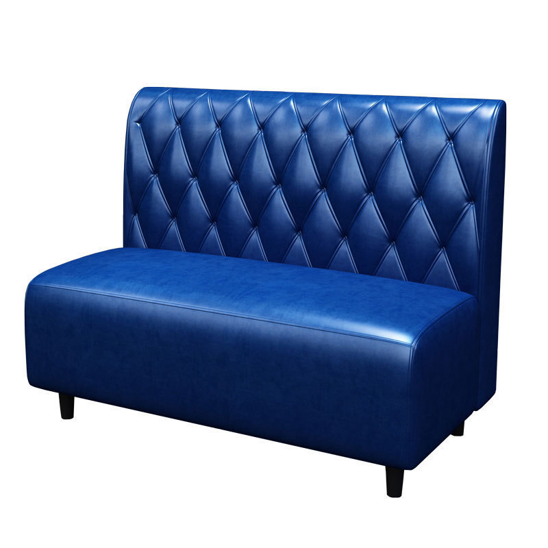 Modern Restaurant Used Leather Chesterfield Booth Retro High Back Button Tufted Sofa Cafe Bench Seating Sets