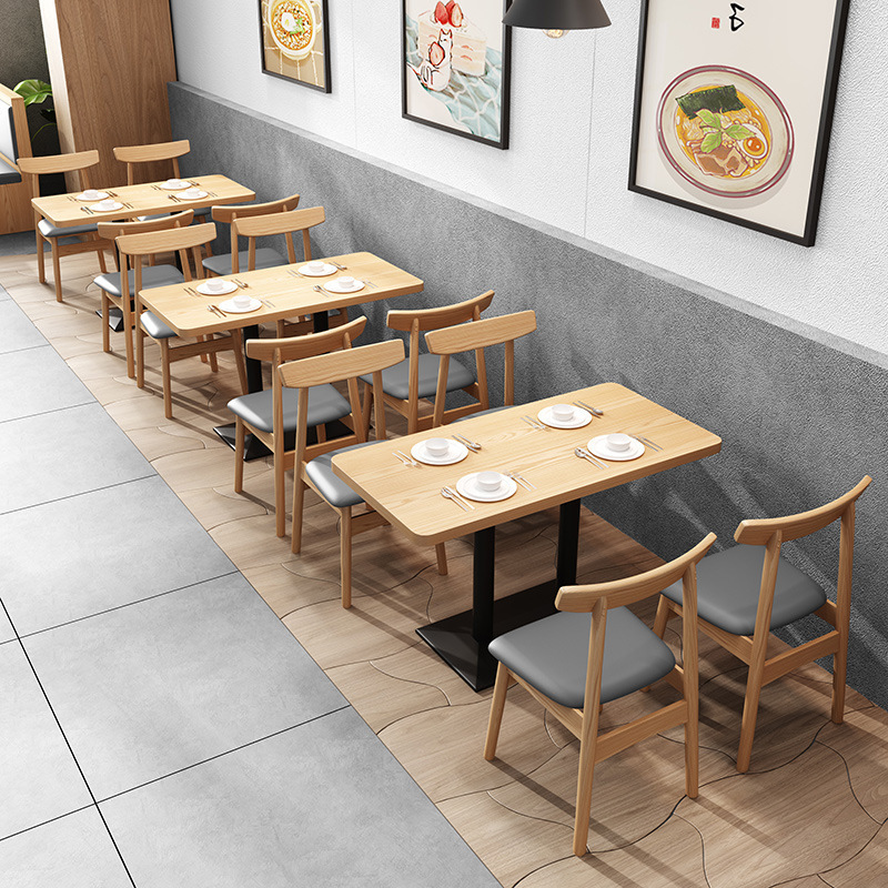 Restaurant leather booth seating green grey booth wood dining chair and tables sets