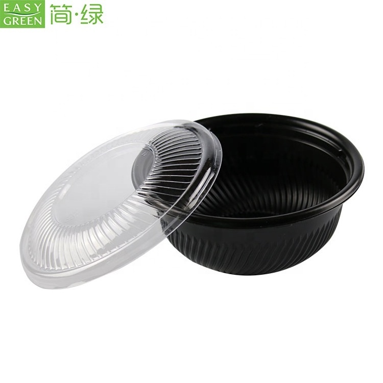 Factory Price Microwave PP Deli Box  Plastic Takeaway Food Round  Container  Disposable Ramen Bowl