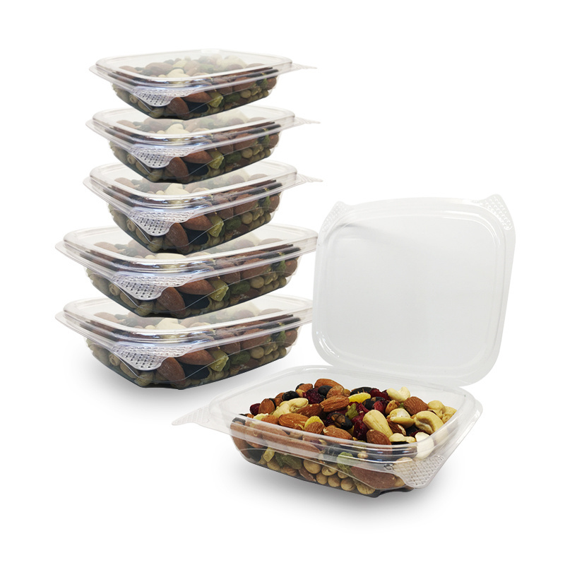 PET Disposable Plastic Boxes For Food Clamshell Packaging Salad Box