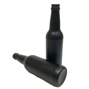 330ml 12oz matte black glass beer bottle