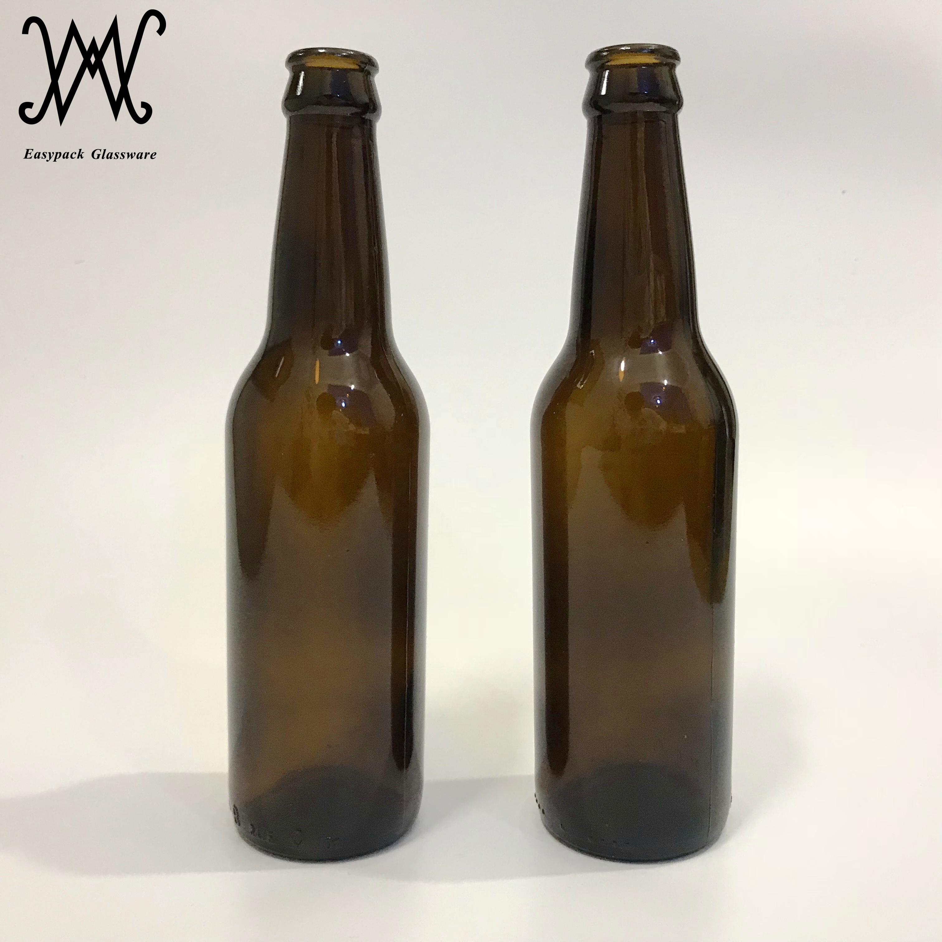 330ml 12oz matte black glass beer bottle