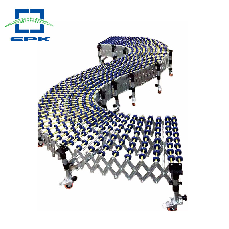 Portable Retractable Gravity Skate Wheel flexible roller Conveyor