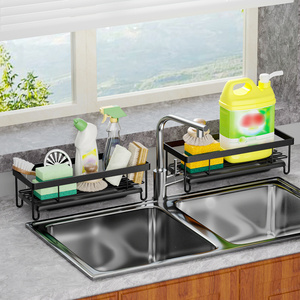 Kitchen drain rack sink rack faucet pool sponge rag basket detergent dishwashing table storage rack