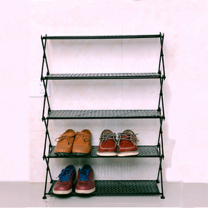 Modern  Style  Metal Iron Folding  Shoe rack  4 5 6 tiers Shoe Rack Cabinet  Living Room Furniture Shoe Display Rack