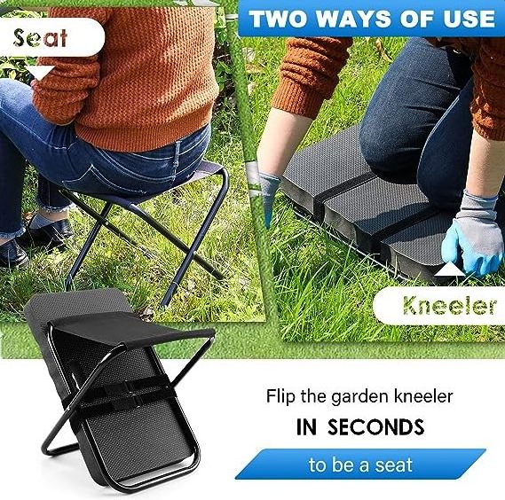 Garden kneeling pad with garden stool foam knee pad cushion dual-purpose gardening and fishing