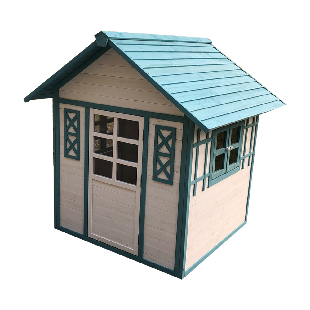 Customize Personal Amusement Park Cubby House Cottage Playhouse Environmental Friendly Paint Wooden Wooden Kids Play House Wood