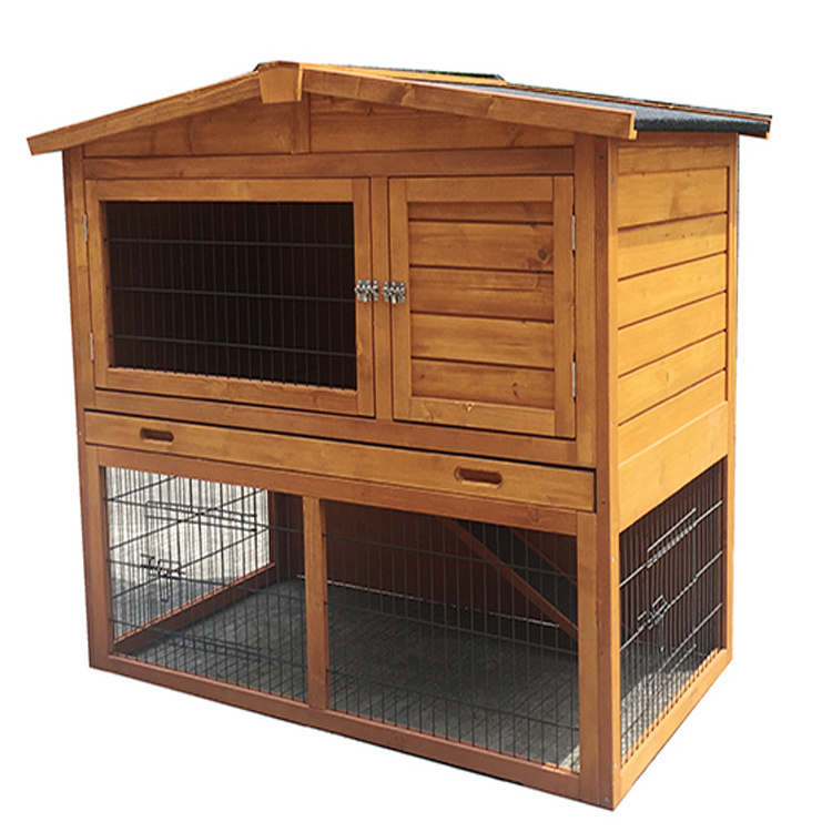 Large Guinea Pig House Hamster Hedgehog hot Selling garden pet animal WoodenGuinea Pig Hutch Habitat Cage Rabbit House for sale