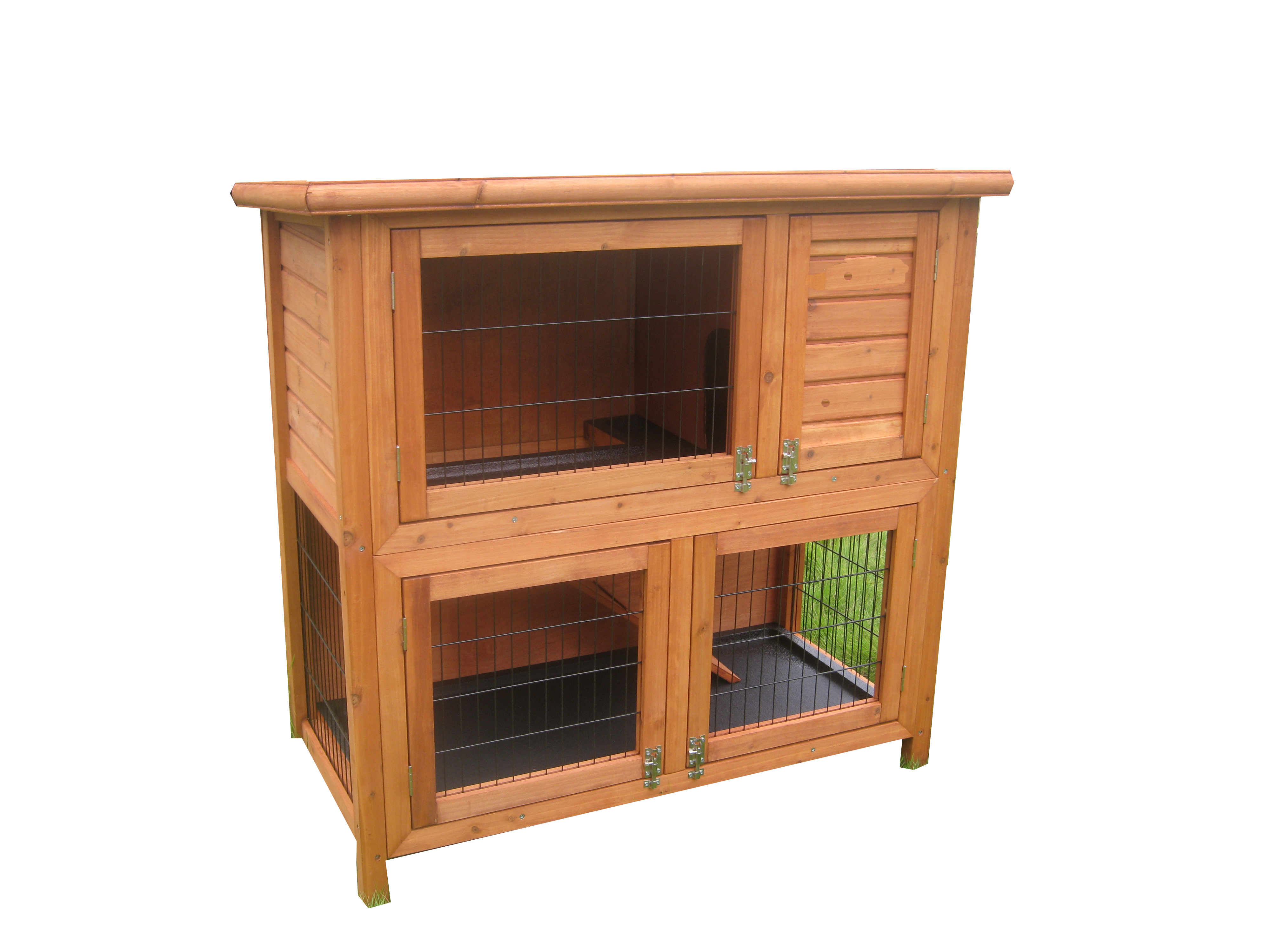 Cheap Outdoor Garden Backyard Commercial Large Two Storey Wood Industrial Habitats Ferret Guinea Pig Bunny Cages Rabbit Hutch