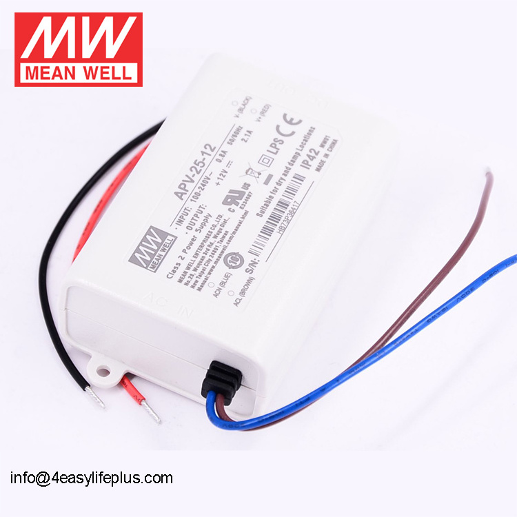 Meanwell 12V 2A LED Power Supply 25W LED Lighting Driver APV-25-12