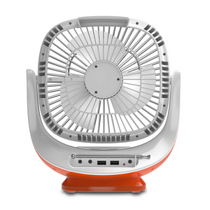 AC DC Operation mini 8 Inches 3 Blades Rechargeable Home Solar Fans Rechargeable Electric Fan with solar panel