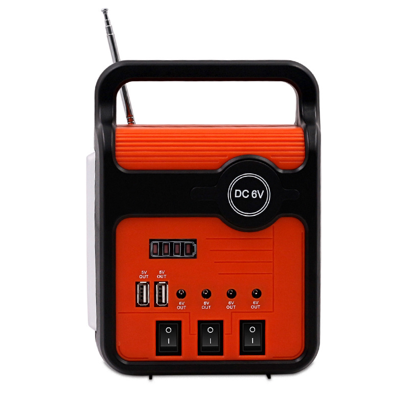 radio Emergency light kit Portable Solar Lighting System Energy Storage kit solar storage energy charging function