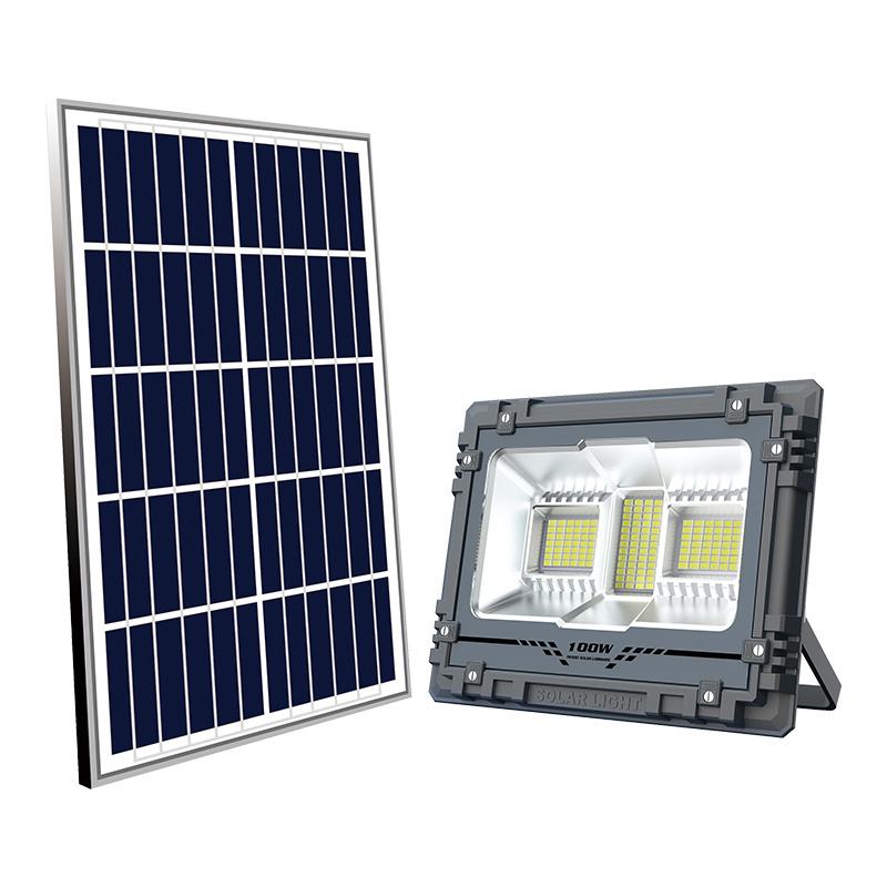 DT-222-100W solar rechargeable light solar flood light with motion sensor reflector solar yard lights outdoor wall waterproof