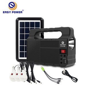 solar power system lighting kit for home speaker FM radio solar led light kit solar panel system mini solar system for Africa