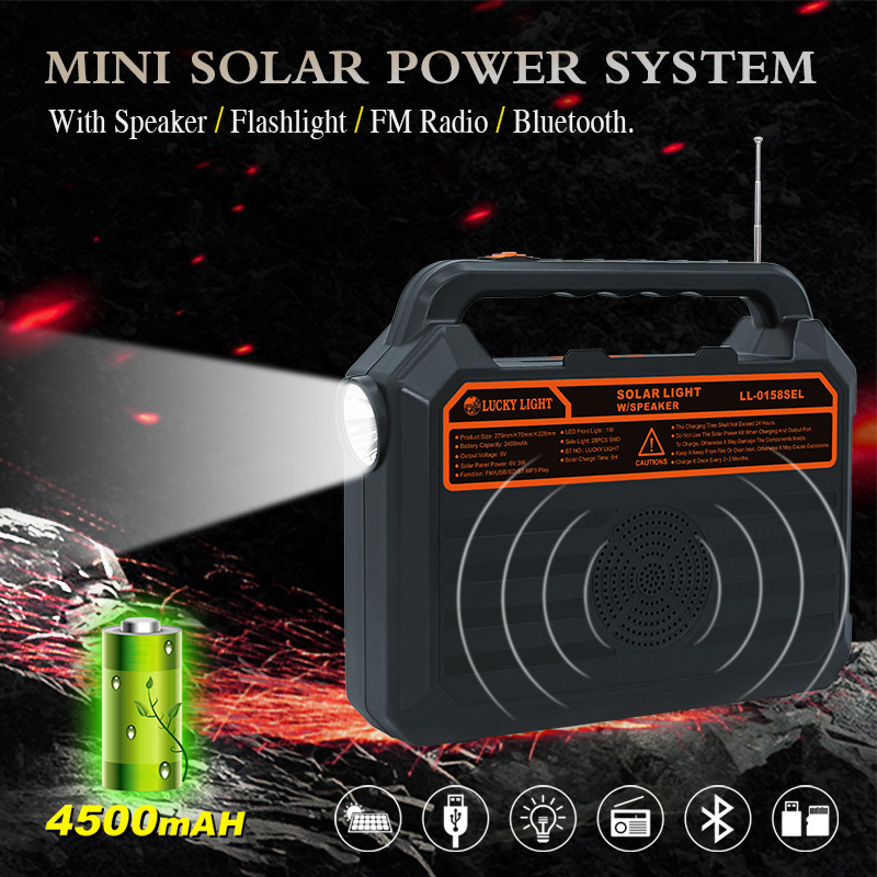 Easy Power Camping Portable Professional Solar Kit With Solar Panel Charger Light Radio Home Storage Energy System