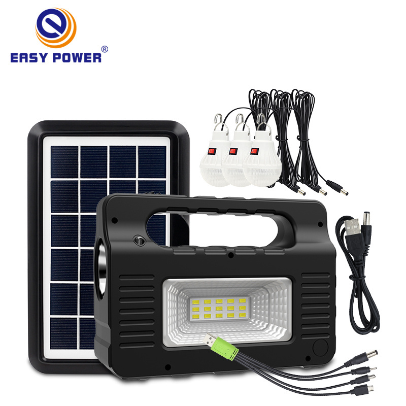 solar power system lighting kit for home speaker FM radio solar led light kit solar panel system mini solar system for Africa