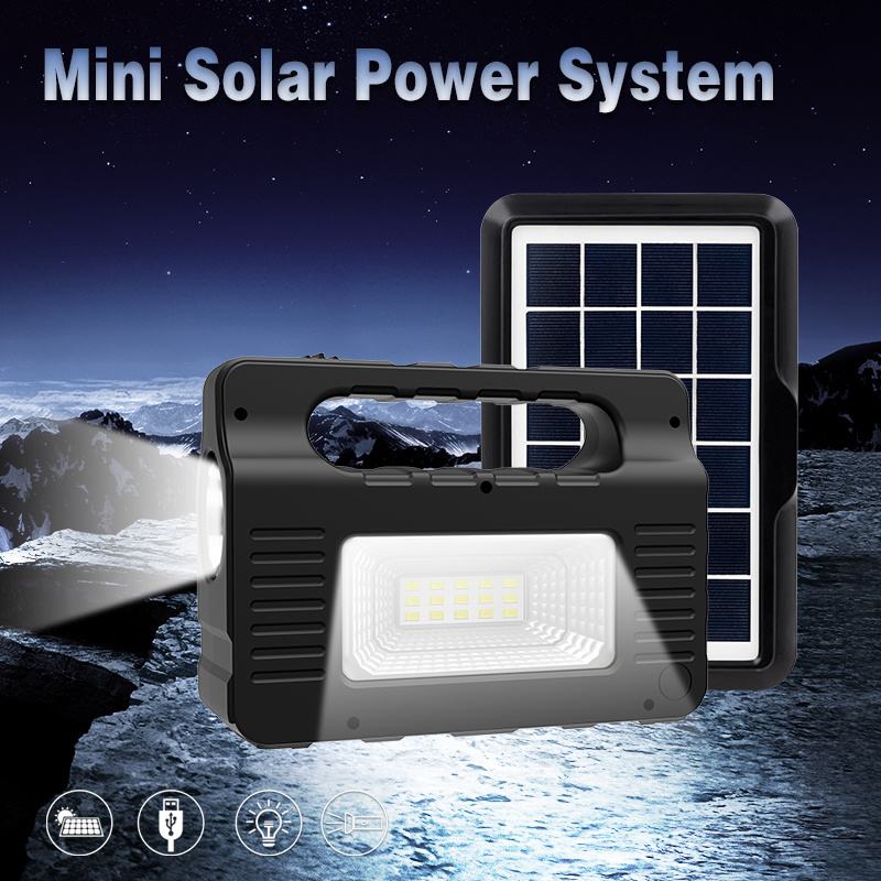 solar power system lighting kit for home speaker FM radio solar led light kit solar panel system mini solar system for Africa