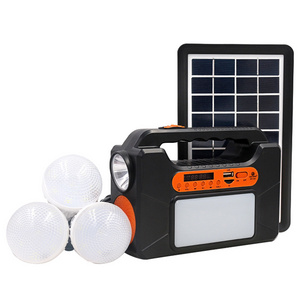 Best Sale  Gd 8017 Emergency Light Home Power Panel Torch Small Solar System Kit Camping Lantern Power Bank For Mobile Phone