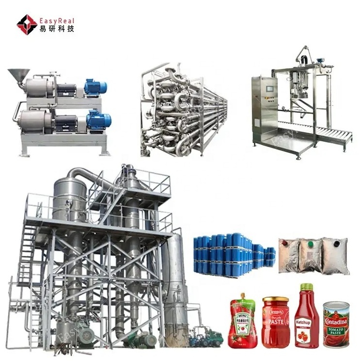 Automatic Turnkey Tomato Concentrated Paste Producing Line 28 30 Brix 36 38 Brix Tomato Paste Production Line