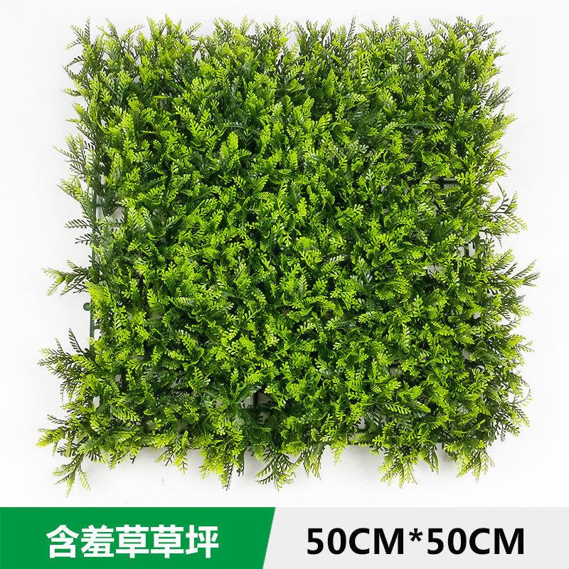 Wholesale large grass panel artificial flower row for home decor wedding artificial silk flower wall panel green wall backdrop