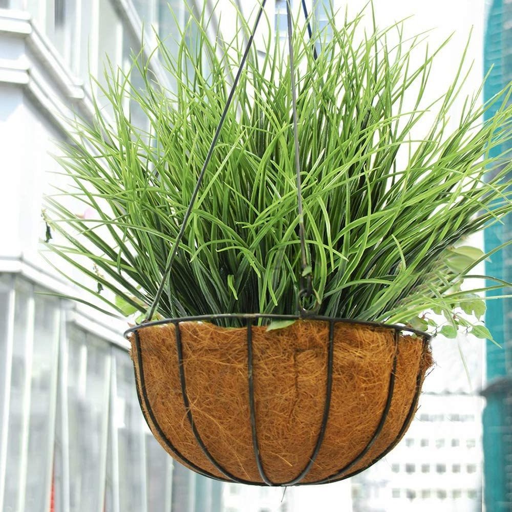 Factory supplies hot artificial flowers and plants outdoor window decorative small artificial plant plastic wheat grass