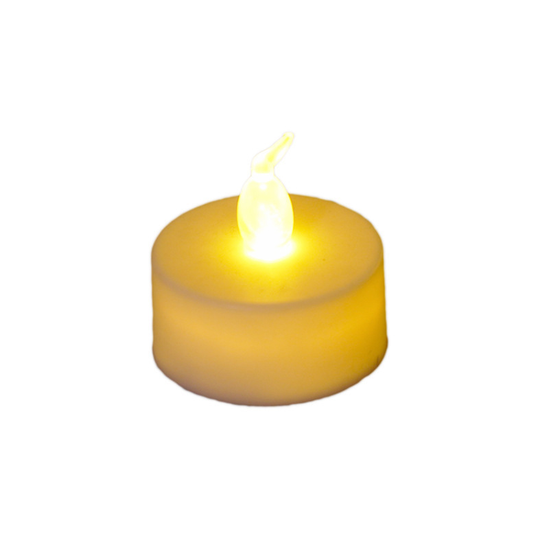 Make wedding home decorative flickering flameless tealight candles white mini plastic artificial candle light 3.7*4cm