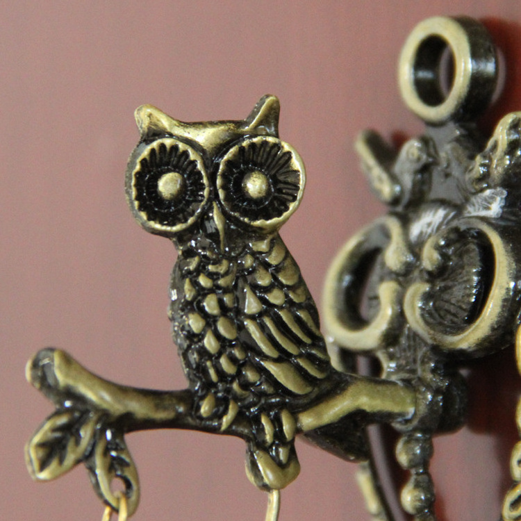 China make top selling mini metal craft door rings with magnet small size metal owl craft door bells