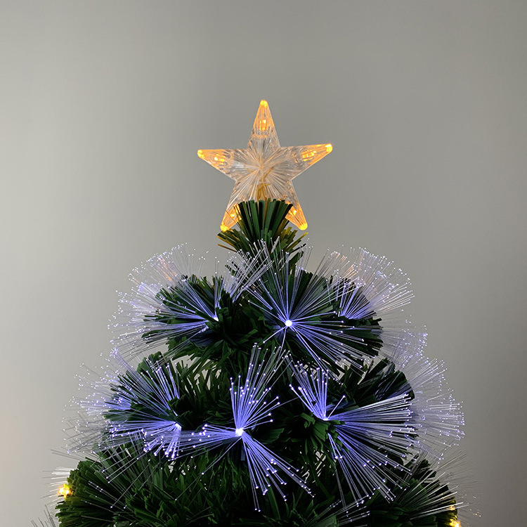 Sell 1.8m fiber optic unique artificial Christmas tree LED lights floor stand 220 heads 32 lights Christmas green tree