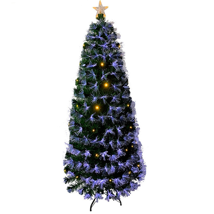 Sell 1.8m fiber optic unique artificial Christmas tree LED lights floor stand 220 heads 32 lights Christmas green tree