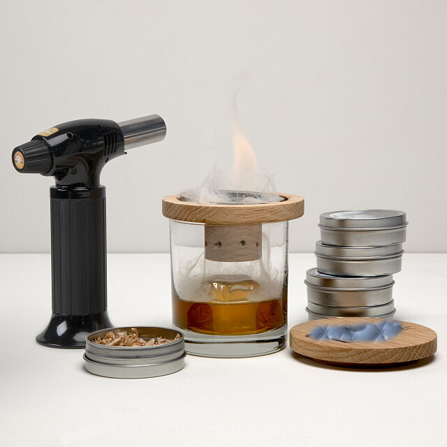 Factory price whisky Cocktail Smoker Kit, Bourbon Smoking Kit  Whisky Smoking Set included smoking gun for whiskey Smoker