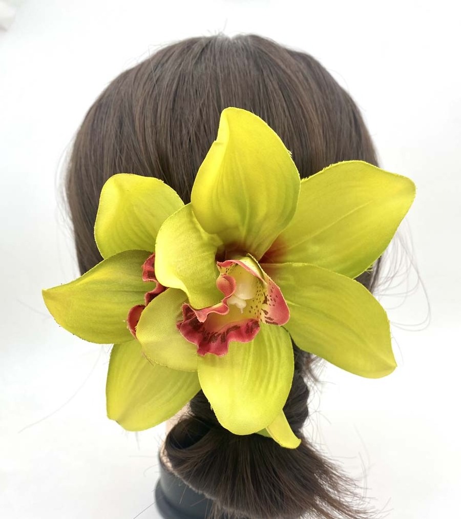 Easy Song 16CM Handmade Hawaiian Artificial Flower Clips Colorful Silk Flower Hair Accessories Wedding Party Bridal Headpiece