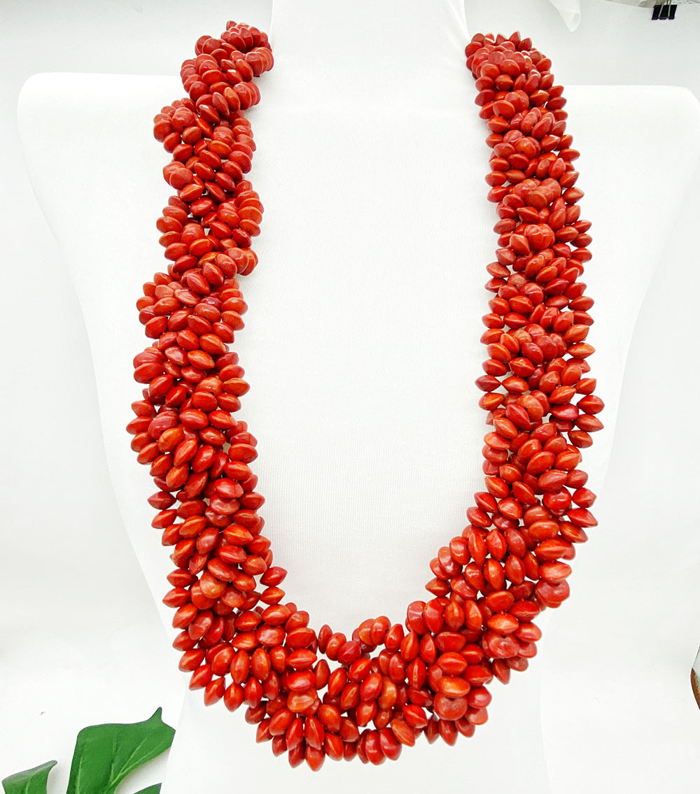 Handmade Natural Lopa seeds Hawaiian Lei  Samoa Nut Necklace Summer Beach Jewelry Beach Wedding Holidays Jewelry Gift