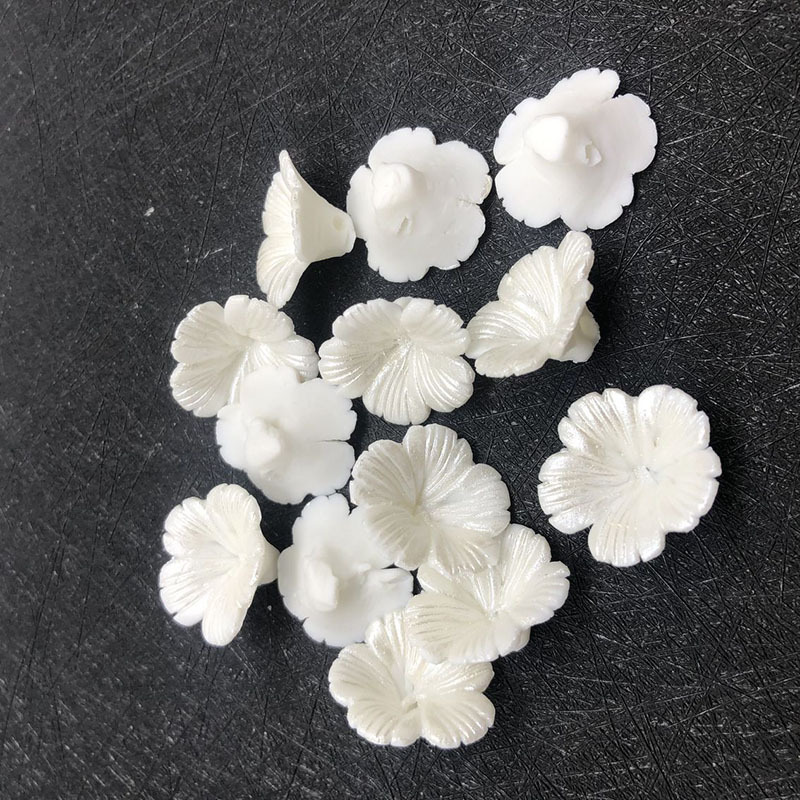 RE4614 White Porcelain Clay Ceramic Flowers Material for DIY Handmade Bridal Hair Accessories Wedding Hair Jewelry